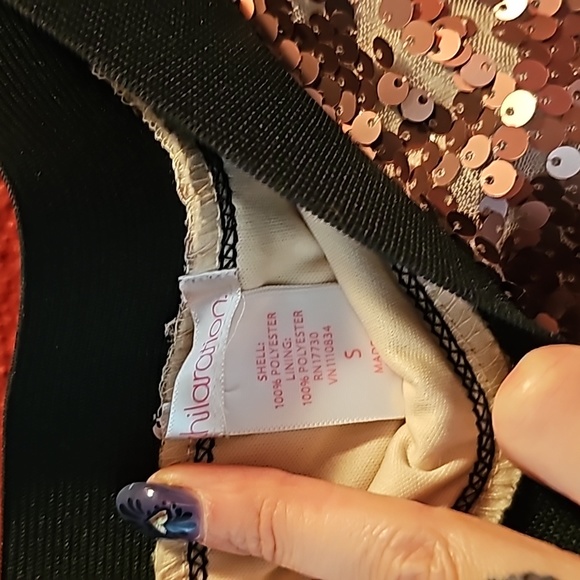 Bronze sequin skirt - Picture 3 of 3